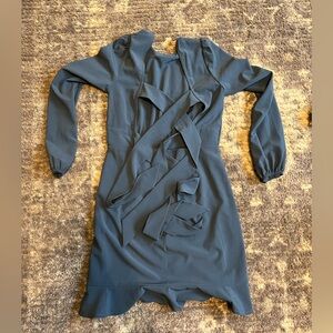 Dusty blue boutique dress.